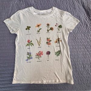 Floral Graphic Tee in White